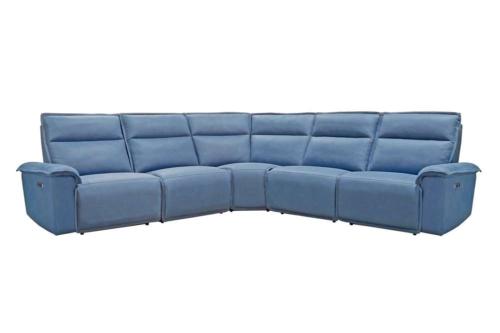 Parker House - Perimeter - Magic Denim 5 Piece Modular Power Reclining Sectional with Power Adjustable Headrests - MPRM-PACKB(H)-MDE_CLOSEOUT veiw 1