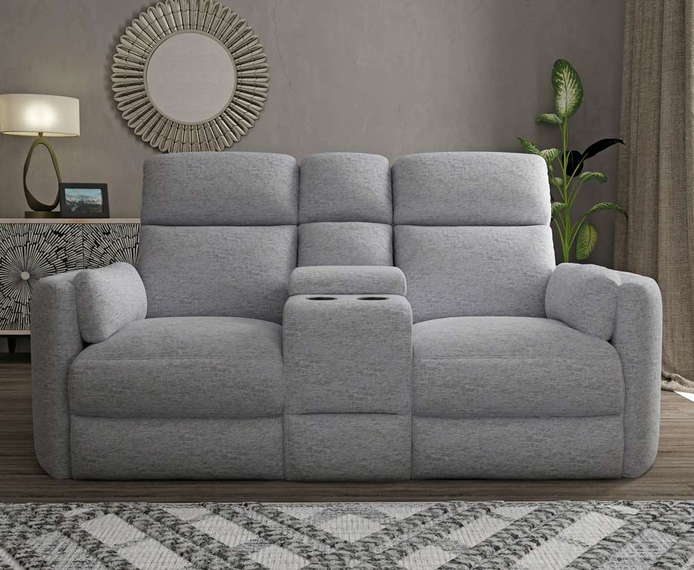 Parker House - Radius - Mineral Power Glider Reclining Console Loveseat - MRAD#822CPG-MIN view 4