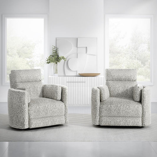 Parker House - Radius - Tatum River Rock Power Swivel Glider Recliner (Set of 2) - MRAD#812GSP-2-TARR veiw 2