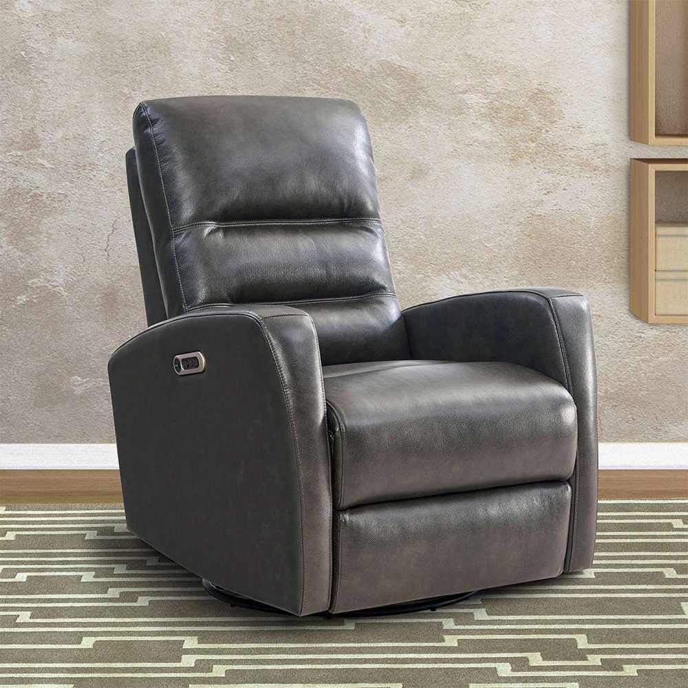Parker House - Ringo - Florence Grey Power Swivel Glider Recliner (Set of 2) - MRIN#812GSPH-2-FGR veiw 6