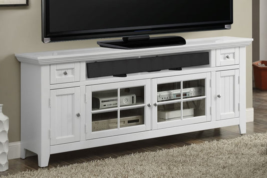 Parker House - Tidewater 72in TV Console in Vintage White - TID#72 view 2