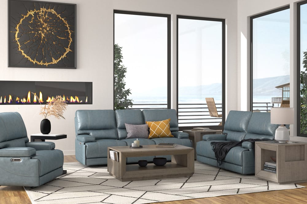 Parker House - Whitman - Verona Azure - Powered By Freemotion Power Reclining Sofa Loveseat and Recliner - MWHI-321PH-P25-VAZ view 7