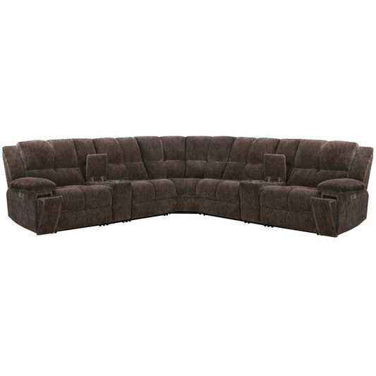 Parker Living - Bronco - Plush Umber 7 Piece Modular Zero Gravity Power Reclining Sectional with Power Adjustable Headrests - MBRC-KIT-7A-P2Z-PLUB view 2