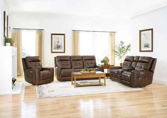 Parker House - Canterbury - Acorn Power Reclining Zero Gravity Sofa, Loveseat and Recliner - MCAN-321PHZ-ACO veiw 2
