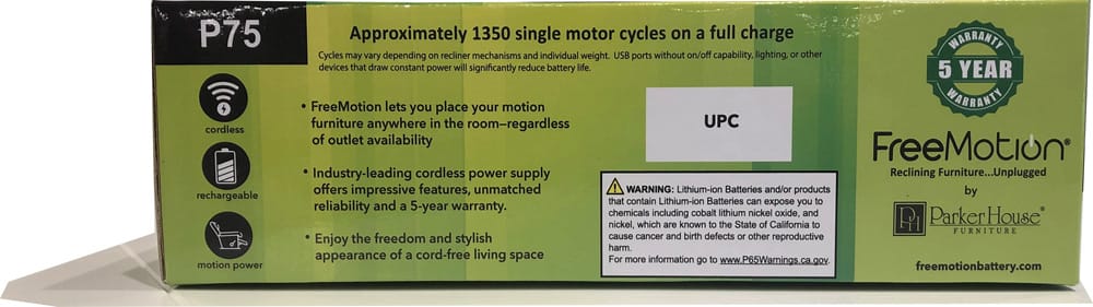 Parker Living - Freemotion 7500mAh Battery, Universal Bracket and Y3 cable - P75-PBY3 view 9