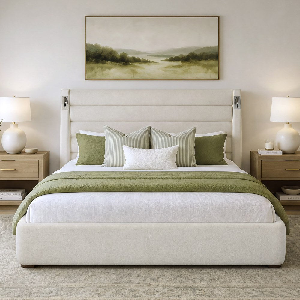 Parker Living - Giorgio - Dreamy Linen King Bed with Speakers - BGIO-KIT-K3-DRLI view 9