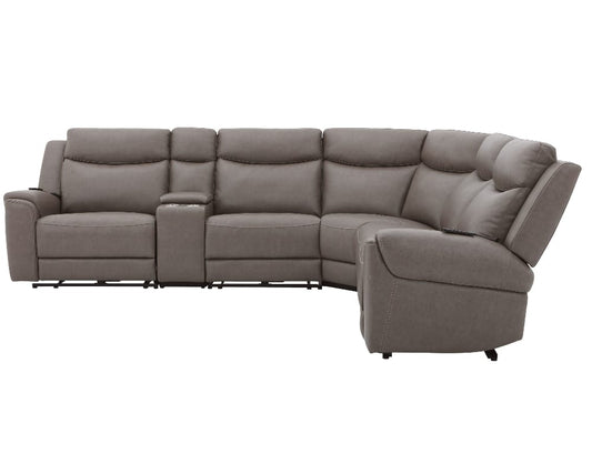 Parker Living - Momentum - Dark Granite 6 Piece Modular Power Reclining Sectional with Power Adjustable Headrests - MMTM-PACKA(HZ)-HM-DKGN view 2