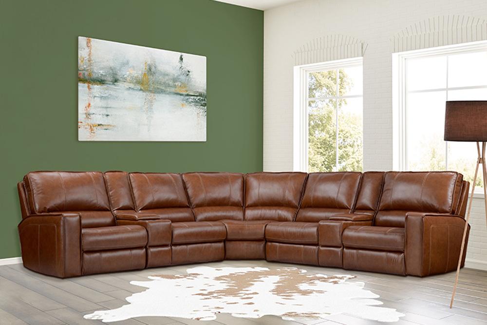 Parker Living - Rockford - Verona Saddle 7 Piece Modular Power Reclining Sectional with Power Adjustable Headrests - MROC-PACKT7(H)-VSA veiw 5