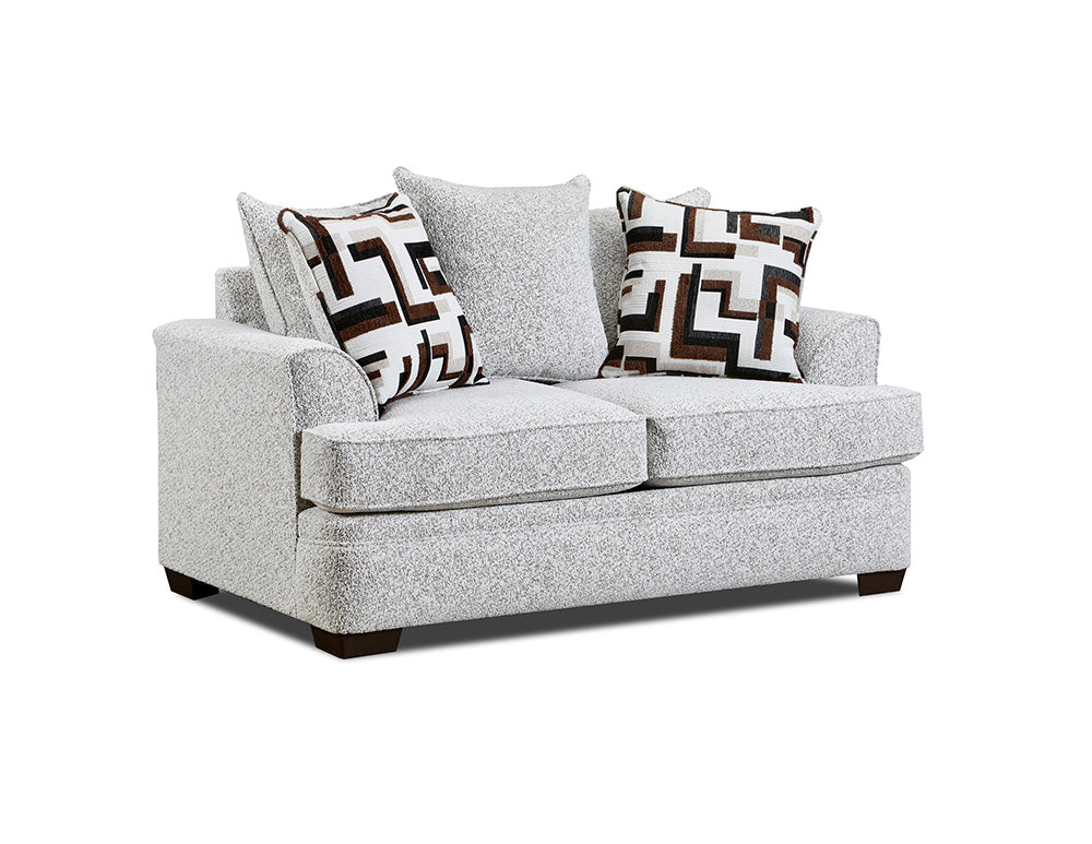 Peak Living - 100 Newlyn Cognac Warp Loveseat in White - 10002-5777 view 1