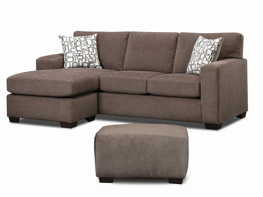 Peak Living - 106 Greenland Brown LSF Chaise Sectional w/ Ottoman in Brown - 10640-2242_10620-2242_10604-2242 view 1
