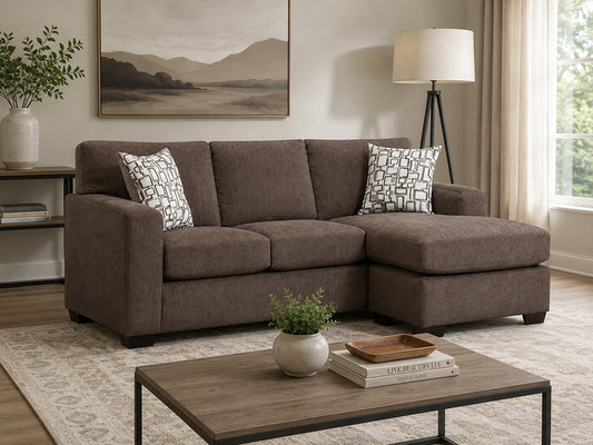 Peak Living - 106 Greenland Brown RSF Chaise Sectional in Brown - 10610-2242_10630-2242 view 2