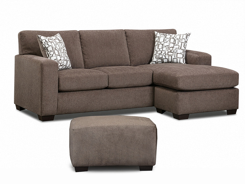 Peak Living - 106 Greenland Brown RSF Chaise Sectional w/ Ottoman in Brown - 10610-2242_10630-2242_10604-2242 view 1