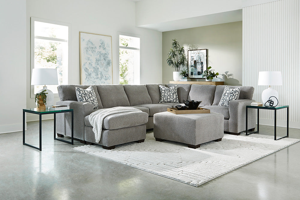 Peak Living - 106 Greenland Earth LSF Chaise Sectional w/ Ottoman in Grey - 10640-2241_10620-2241_10604-2241 view 1