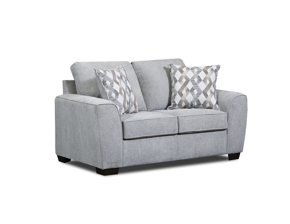 Peak Living - 125 Roman Steele Loveseat in Grey - 12502-3015 view 1