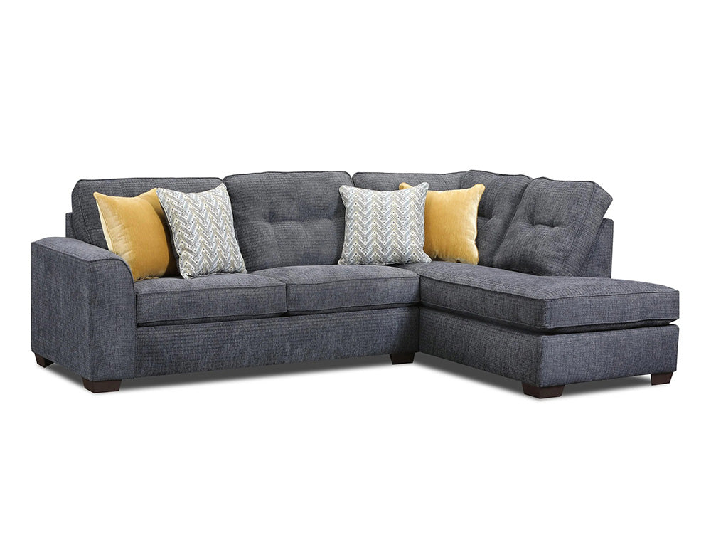 Peak Living - 325 Jonah Iron RSF Chaise Sectional in Iron - 32521-1506_32513-1506 view 1