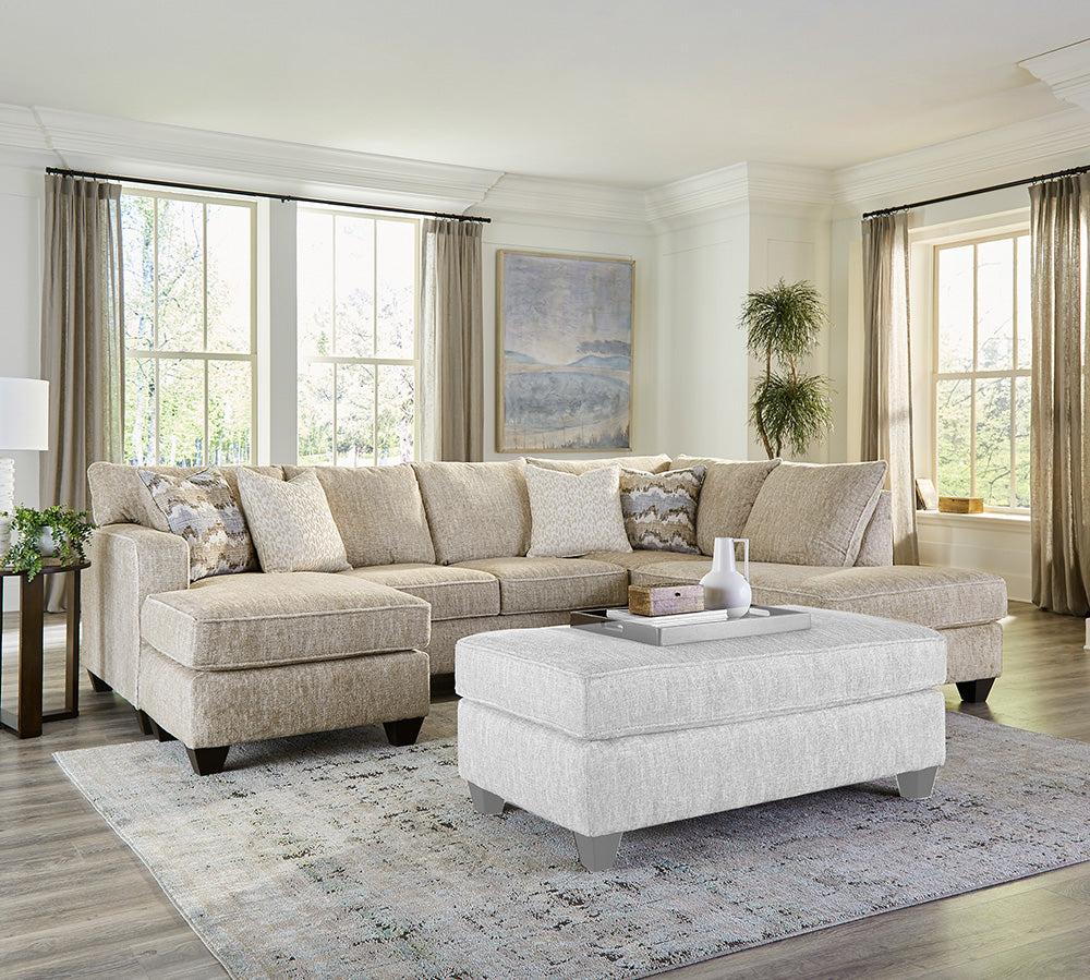 Peak Living - 450 Moose Lake Sand Double Chaise Sectional in Sand - 45020-3009_45013-3009 view 1
