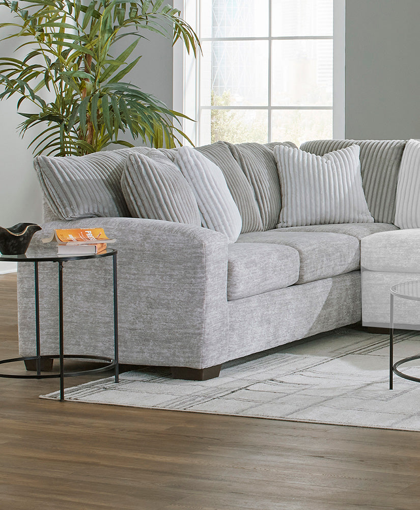 Peak Living - 460 Galactic Oyster/Lush Pewter LSF Corner Sofa in Grey - 46010-1612 view 1