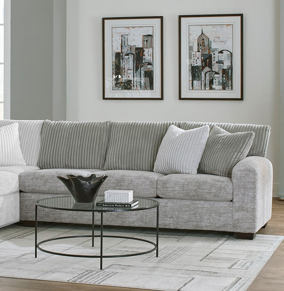 Peak Living - 460 Galactic Oyster/Lush Pewter RSF Sofa in Grey - 46023-1612 view 1