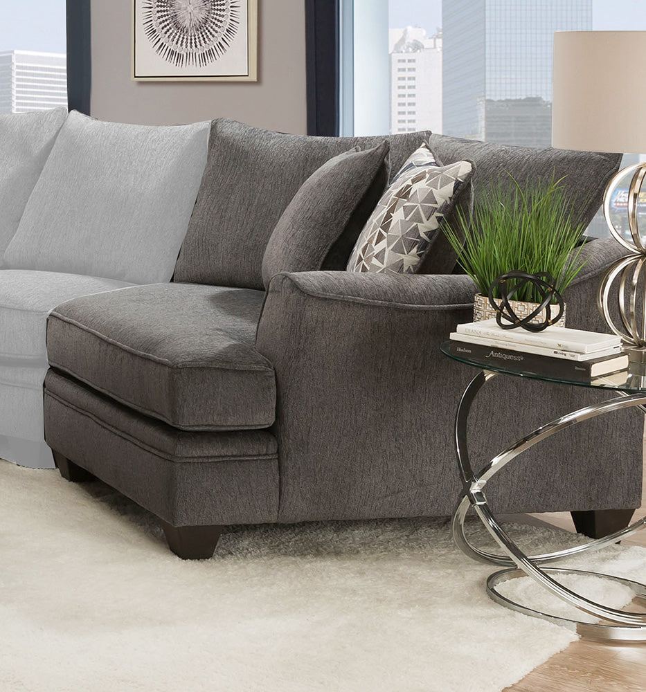 Peak Living - 4810 Tide Anchor RSF 1-arm Cuddler in Dark Grey - 4815-6363 view 1