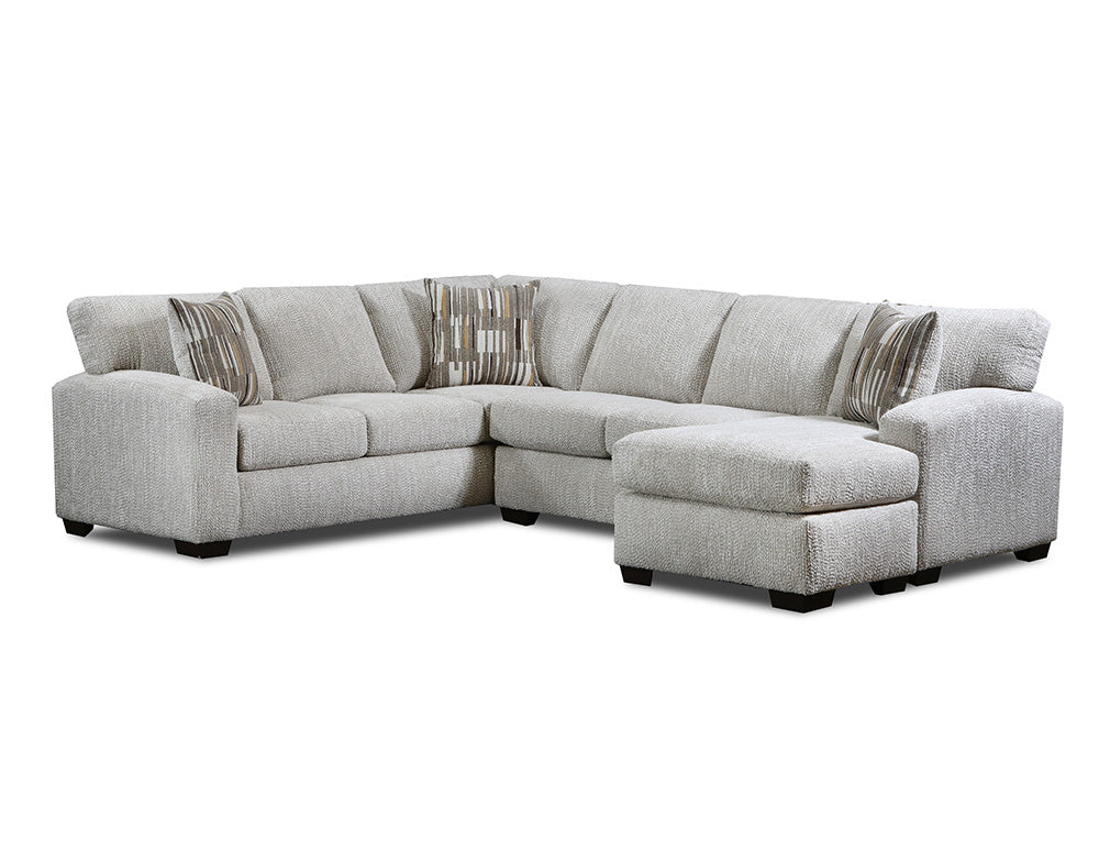 Peak Living - 5250 Reckon Taupe RSF Chaise Sectional in Taupe - 5210-3811_5230-3811_5251-3811 view 1
