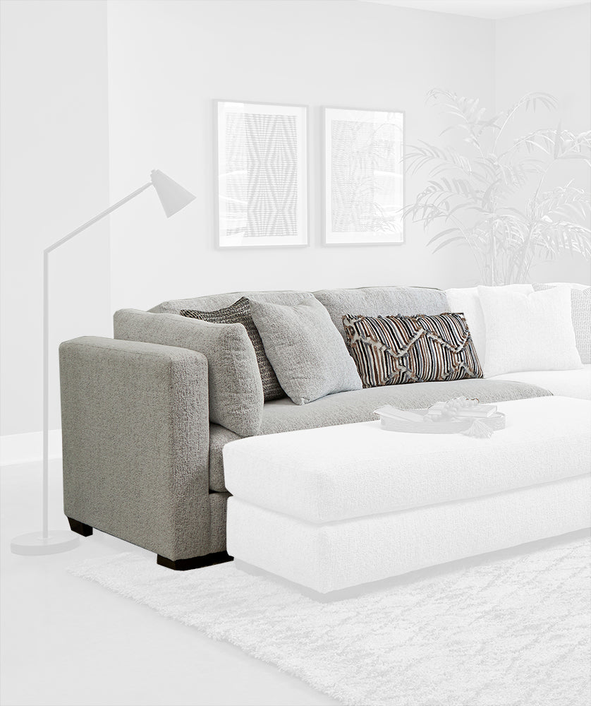 Peak Living - 5500 Shay Artic LSF Sofa in White - 5510-9026 view 1