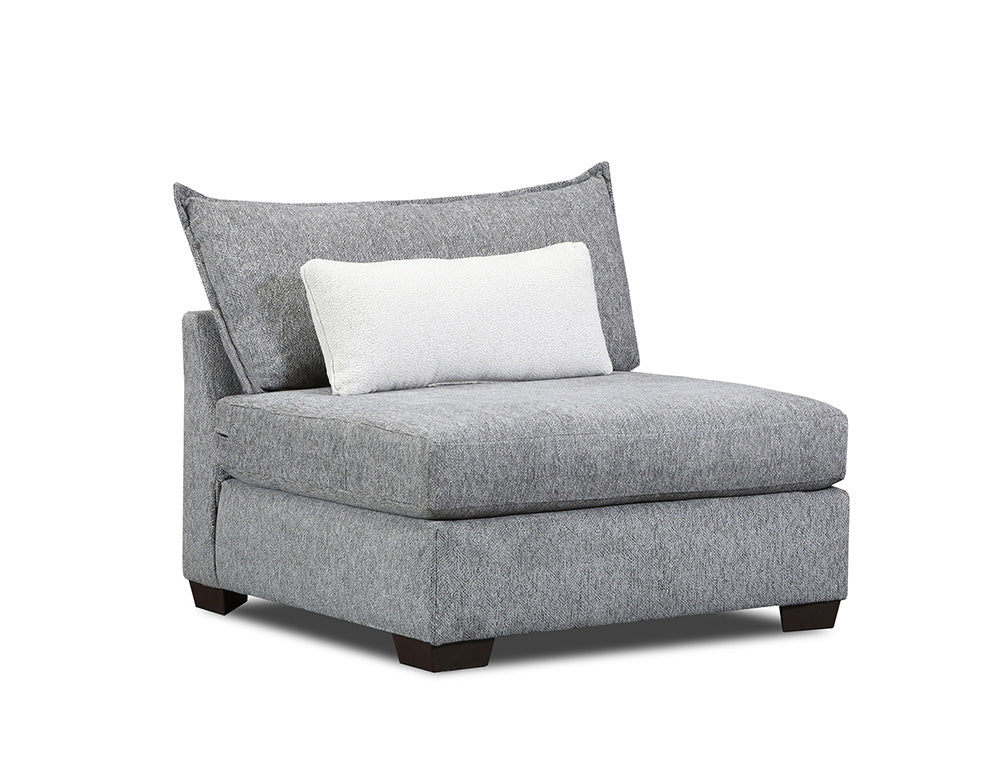Peak Living - 630 Prospect Smoke Armless Chair in Dark Grey - 63011-8406 view 1