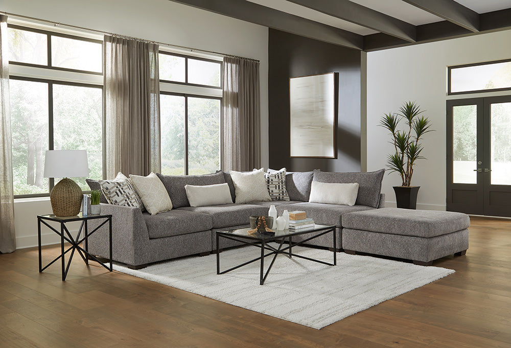 Peak Living - 630 Prospect Smoke Sectional in Dark Grey - 63024-8406_63024-8406_63011-8406_63011-8406_63005-8406 view 1
