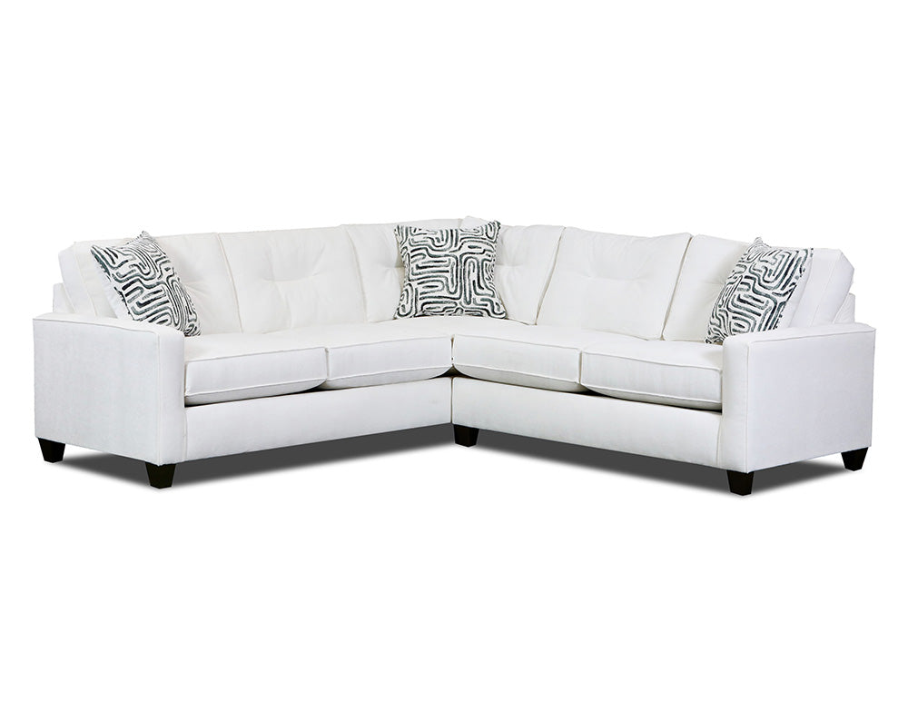 Peak Living - 710 Braves Cream Sectional in Cream - 71010-5866_71023-5866 view 1