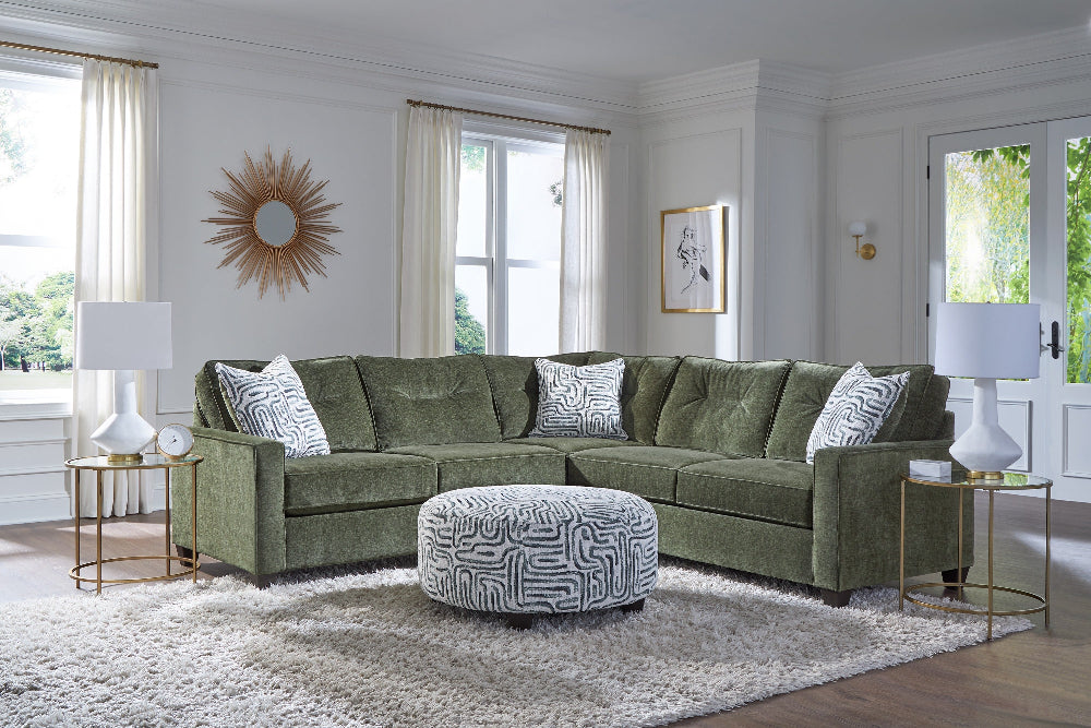 Peak Living - 710 Braves Olive Sectional in Green - 71010-5865_71023-5865 view 2