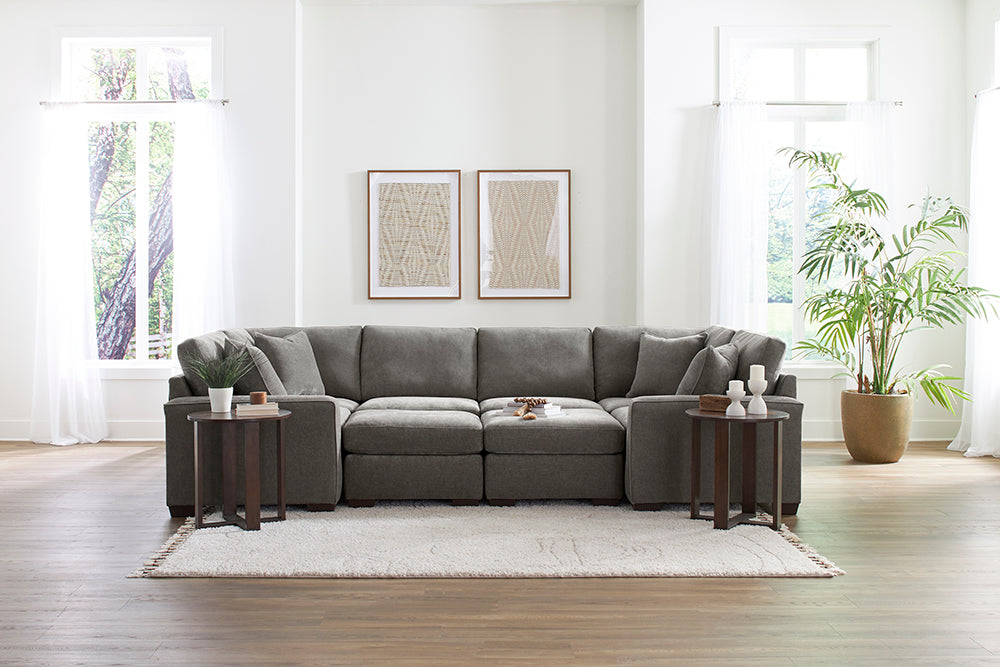 Peak Living - 730 Cardiff Mocha U-Shaped Sectional in Brown - 73076-4705_73077-4705_73024-4705_73024-4705_73011-4705_73011-4705_73005-4705_73005-4705 view 1