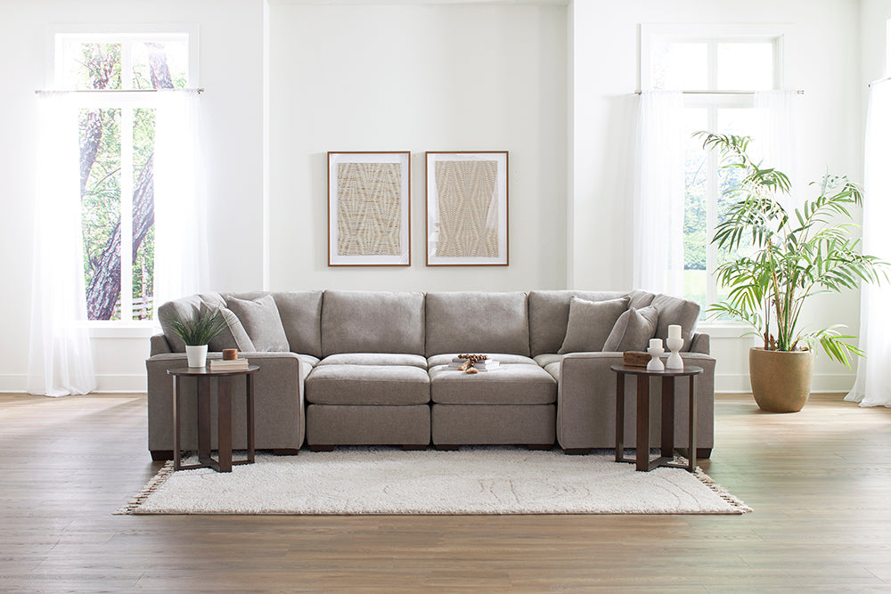 Peak Living - 730 Cardiff Sand U-Shaped Sectional in Sand - 73076-4702_73077-4702_73024-4702_73024-4702_73011-4702_73011-4702_73005-4702_73005-4702 view 1