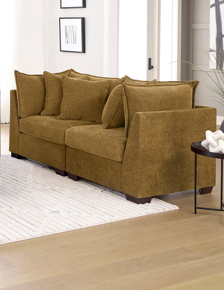 Peak Living - 850 Dino Amber Loveseat in Amber - 85024-4354_85024-4354 view 1