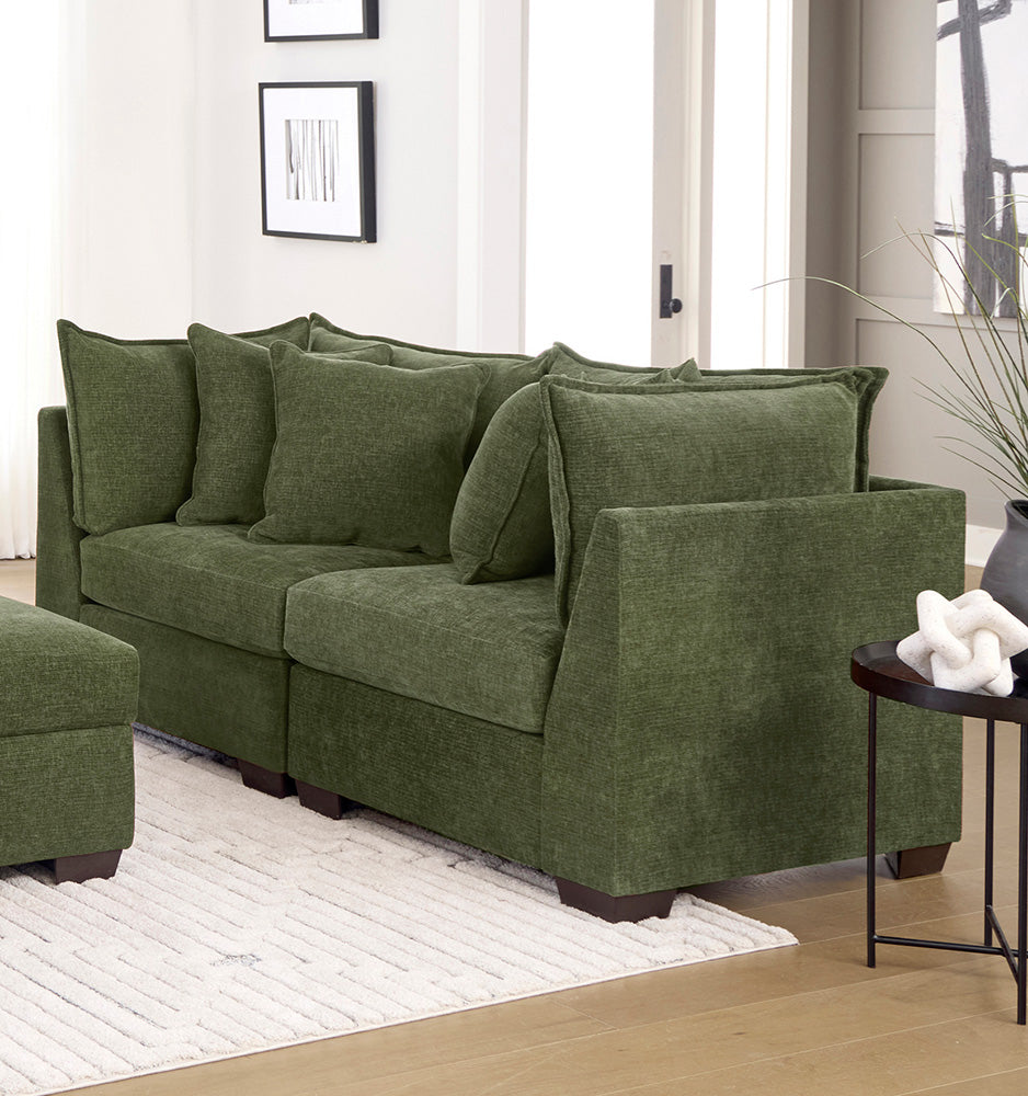 Peak Living - 850 Dino Olive Loveseat in Green - 85024-4352_85024-4352 view 1
