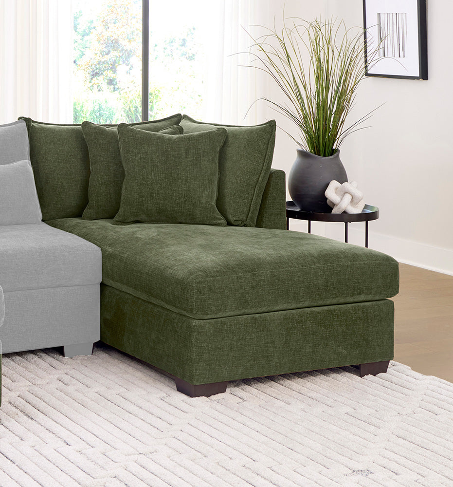 Peak Living - 850 Dino Olive RSF Chaise in Green - 85013-4352 view 1