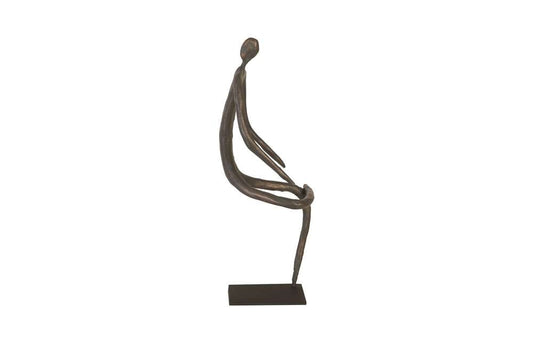 Phillips Collection - Abstract Figure on Metal Base, Bronze Finish, Leg Folded - TH96036 veiw 2
