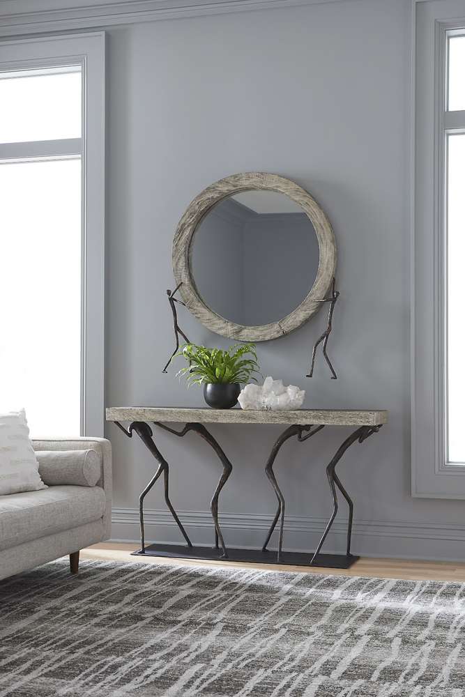 Phillips Collection - Atlas Mirror, Chamcha Wood, Gray Stone Finish, Metal - TH100834 veiw 5