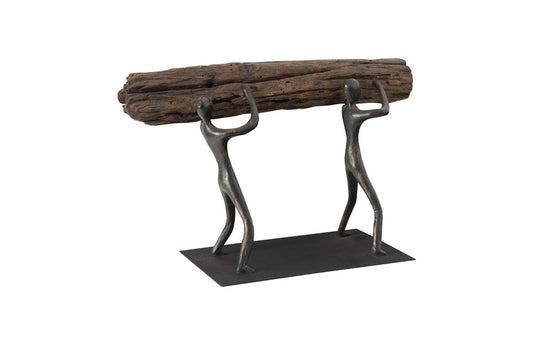 Phillips Collection - Atlas Tabletop Sculpture, Log Lift, With Base - TH100851 view 2