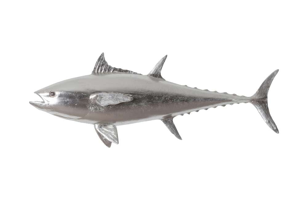 Phillips Collection - Bluefin Tuna Fish Wall Sculpture, Resin, Silver Leaf - PH64547 veiw 1