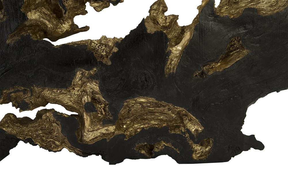 Phillips Collection - Burled Root Wall Art, Large, Black and Gold Leaf - PH83682 veiw 6