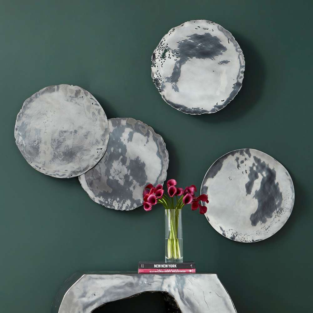 Phillips Collection - Cast Oil Drum Wall Discs, Liquid Silver (Set of 4) - PH67805 veiw 5