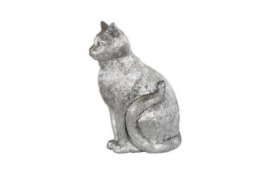Phillips Collection - Cat Sitting Sculpture, Silver Leaf - PH119102 view 2
