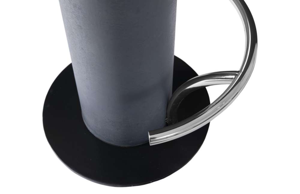 Phillips Collection - Concrete Bar Stool, Chamcha Wood Top, Stainless Steel Footrest - TH78368 veiw 5