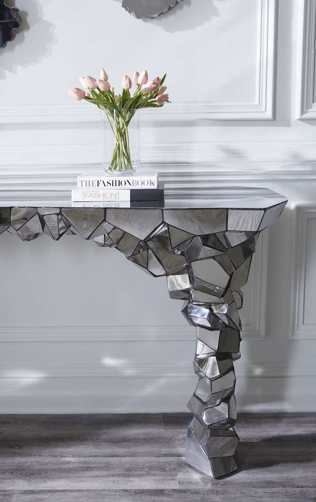 Phillips Collection - Crazy Cut Console, Stainless Steel, Silver - PH67176 veiw 5