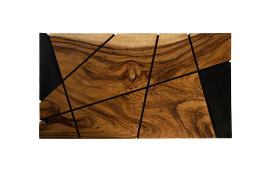 Phillips Collection - Criss Cross Coffee Table on Black Iron Legs, Chamcha Wood - TH84117 view 2