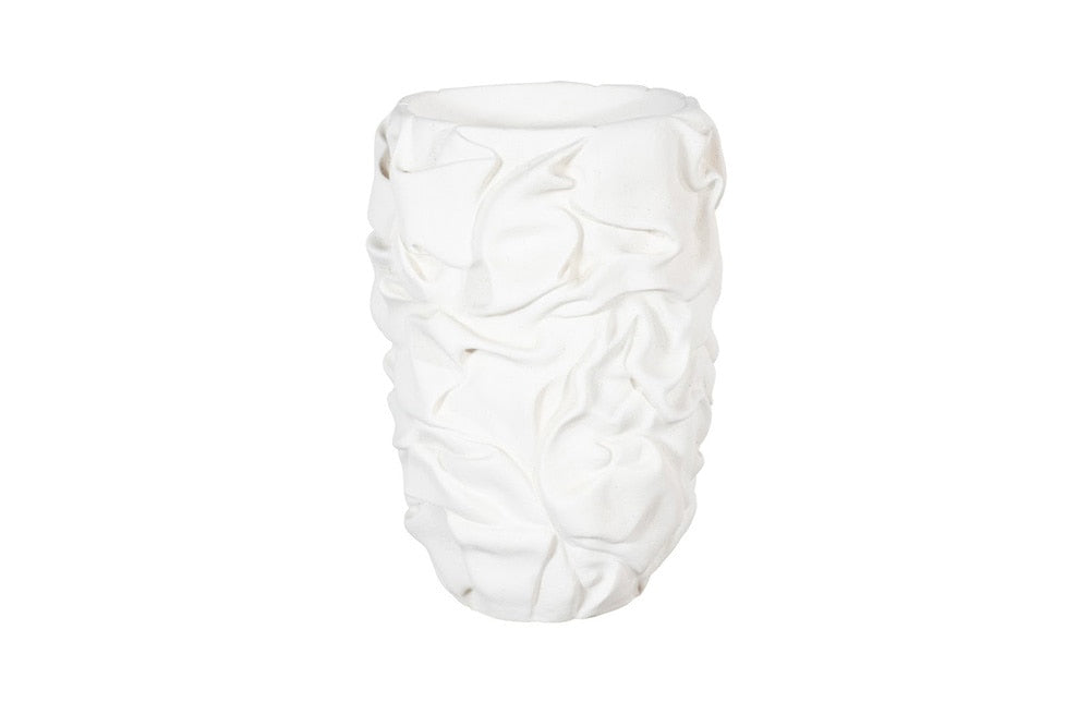 Phillips Collection - Drape Planter, White Stone - PH115678 veiw 1