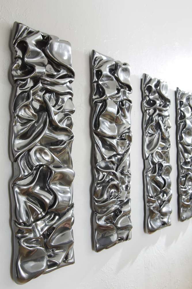 Phillips Collection - Drape Wall Art, Liquid Silver - PH105214 veiw 6
