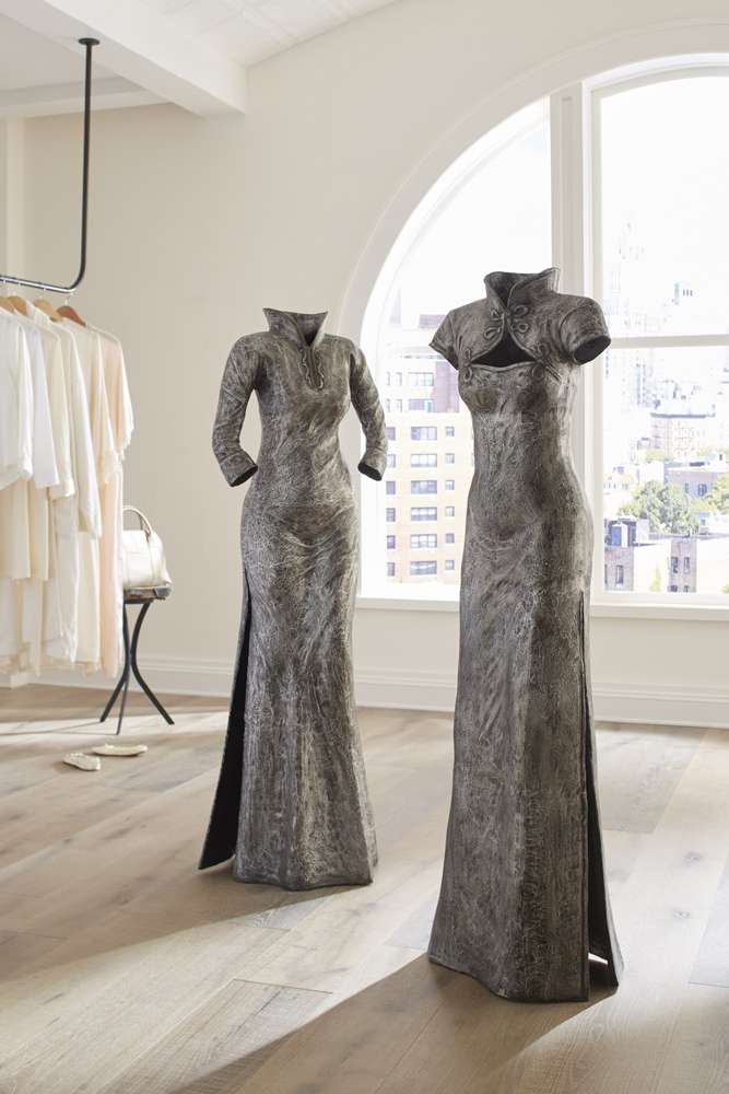 Phillips Collection - Dress Sculpture, Long Sleeves, Black/Silver, Aluminum - ID96057 veiw 4