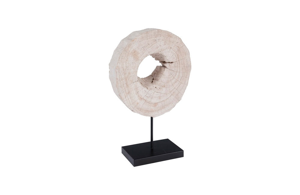 Phillips Collection - Eroded Wood Circle Sculpture on Stand , Assorted - ID102141 veiw 1