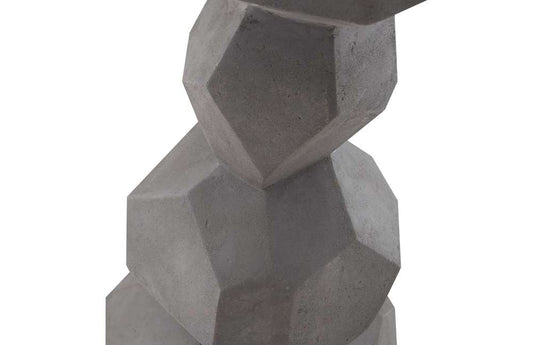Phillips Collection - Faceted Rock Column Sculpture, Gray - PH100225 veiw 2