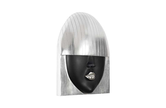 Phillips Collection - Fashion Faces Wall Art, Large, Kiss, Black and Silver Leaf - PH109380 veiw 2